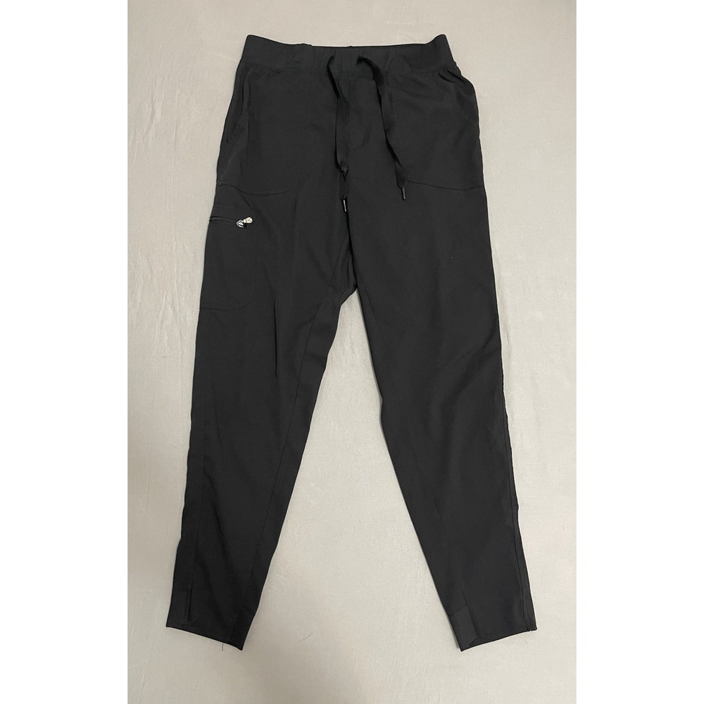 Adar Pro Women Black Scrub Pants‎ Jogger P7104 Tapered Cargo Pockets Size M